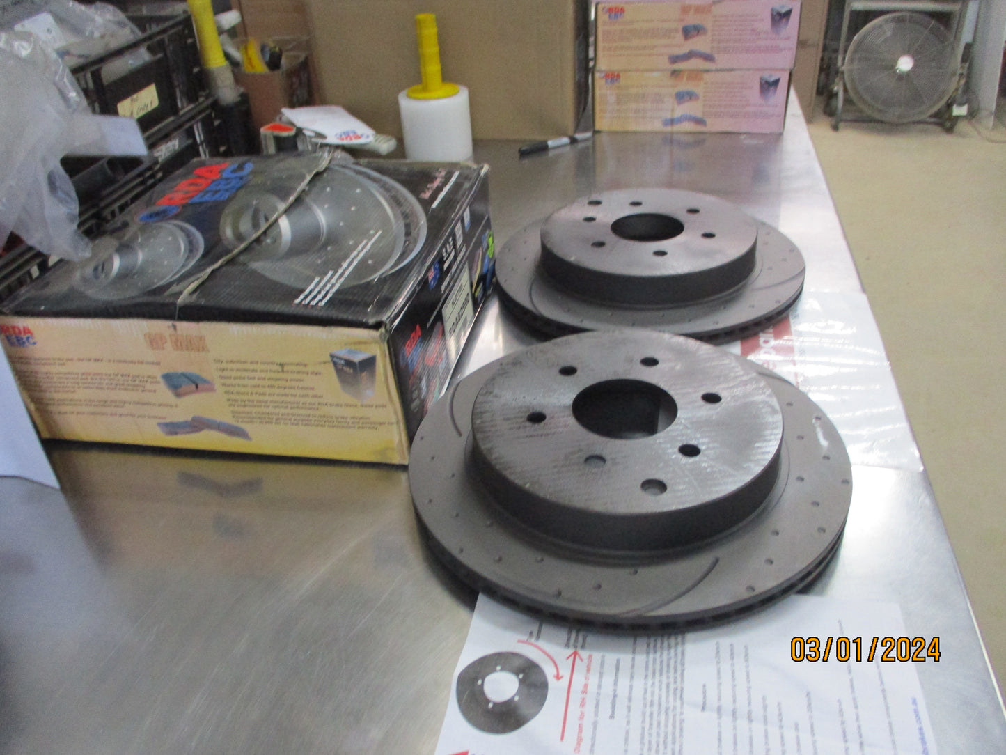 RDA Rear Disc Rotor 350mm Slotted/Dimpled Suits Nissan Y62 Patrol New Part