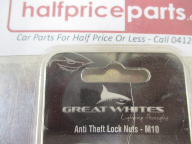 Great White M10 Anti Theft Spot Light Or Light Bar Lock Nuts New Part