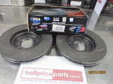 RDA Front Disc Rotors (Pair) Slotted-Dimpled Suits Holden Astra/Zafira New Part
