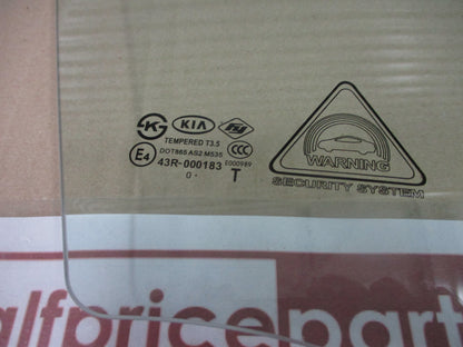 Kia Cerato Genuine Drivers Front Door Glass New Part