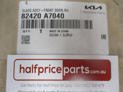 Kia Cerato Genuine Drivers Front Door Glass New Part