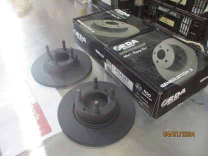 RDA Front Disc Rotors (Pair) Standard Suits Alfa Romeo Giulietta New Part