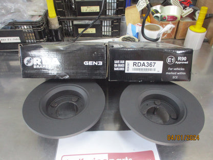 RDA Front Disc Rotors (Pair) Standard Suits Alfa Romeo Giulietta New Part