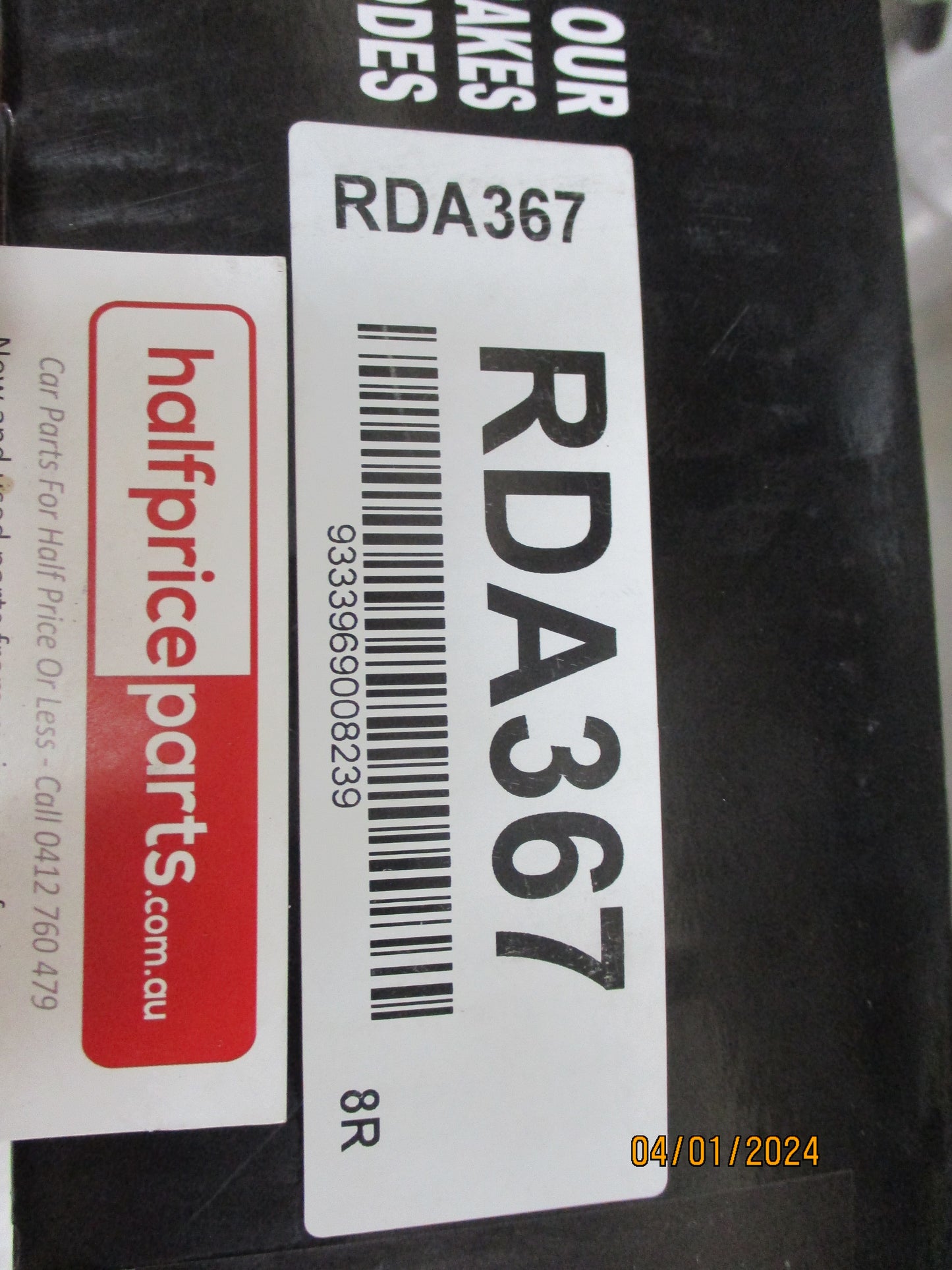 RDA Front Disc Rotors (Pair) Standard Suits Alfa Romeo Giulietta New Part