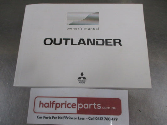 Mitsubishi Outlander ZJ/ZL Genuine New Owners Manual New Part