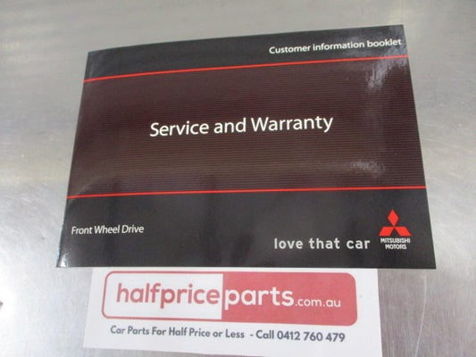 Mitsubishi Genuine Front Wheel Drive Service & Warranty Book New Part