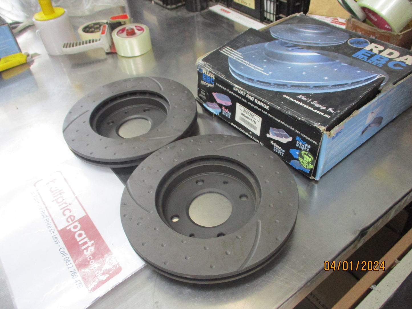 RDA Front Disc Rotors (Pair) Slotted-Dimpled Suits Proton Persona/Gen2 New Part