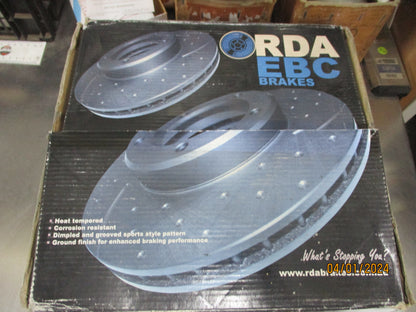RDA Front Disc Rotors (Pair) Slotted-Dimpled Suits Proton Persona/Gen2 New Part