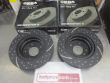 RDA Rear Disc Brake Rotors (Pair) Slotted-Dimpled Suits BMW 1 Series New Part