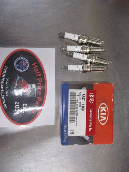 Kia Sportage/Optima/Sorento Genuine Set of 4 Spark Plugs Iridium New Part
