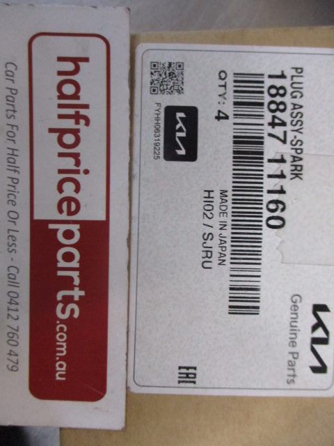 Kia Sportage/Optima/Sorento Genuine Set of 4 Spark Plugs Iridium New Part