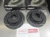 RDA Rear Disc Brake Rotors (Pair) Slotted-Dimpled Suits BMW 1 Series New Part