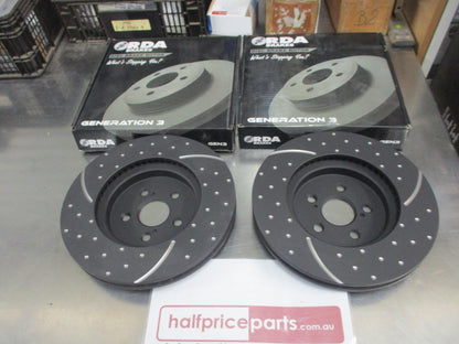 RDA Front Disc Brake Rotors (Pair) Suits Chrysler 300C/300 EXCL-SRT New Part