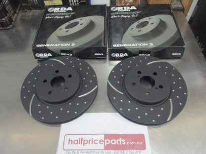 RDA Front Disc Brake Rotors (Pair) Suits Chrysler 300C/300 EXCL-SRT New Part