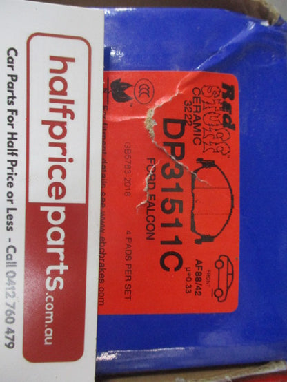 ECB Ceramic Front Brake Pad Set (Red Stuff) Suits BA/BF/FG/LTD/Territory SX/SY/SZ New Part