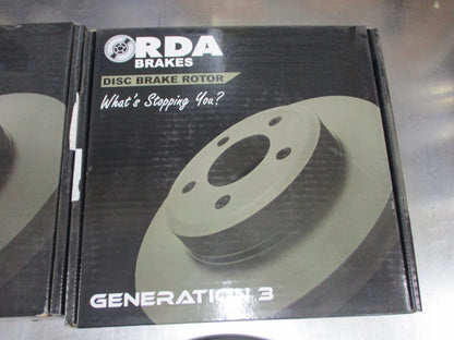 RDA Front Disc Brake Rotors (Pair) Slotted-Dimpled Suits VW Passat/Golf/Polo New Part