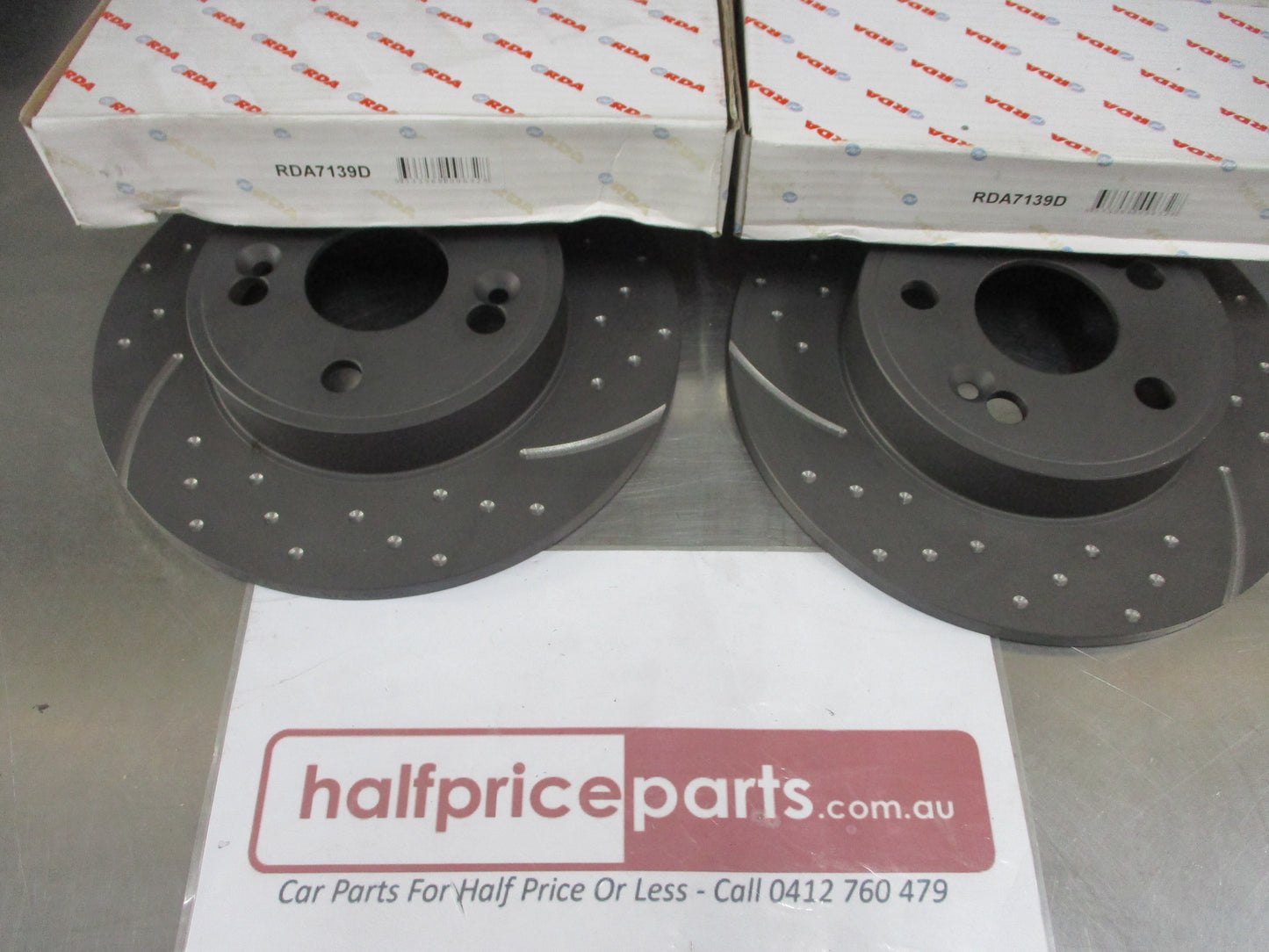 RDA Rear Disc Brake Rotors (Pair) Slotted-Dimpled Suits Renault Scenic 4WD New Part