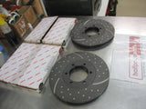 RDA Front Disc Rotors (Pair) Slotted-Dimpled Suits Kia K2700 New Part