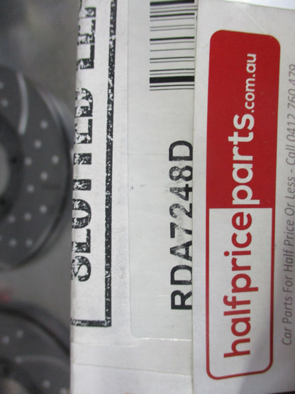 RDA Front Disc Rotors (Pair) Slotted-Dimpled Suits Kia K2700 New Part