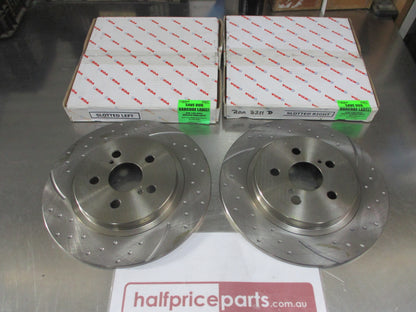 RDA Rear Disc Rotors Slotted-Dimpled Suits Lexus CT New Part
