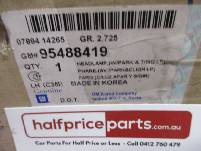 Holden Barina Spark MJ Genuine Left Hand Head Light Used Part