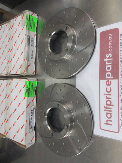 RDA Front Disc Rotors Slotted-Dimpled Suits Toyota Lite Ace New Part