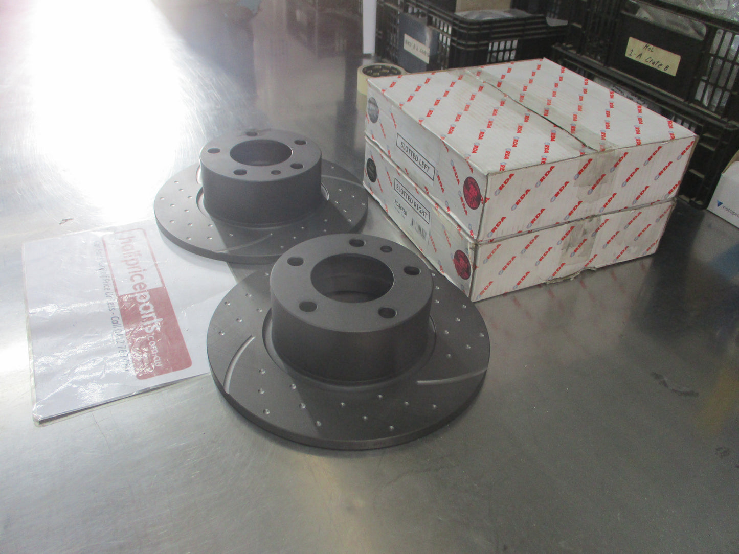 RDA Front Disc Rotors Slotted-Dimpled Suits BMW 5-Series New Part
