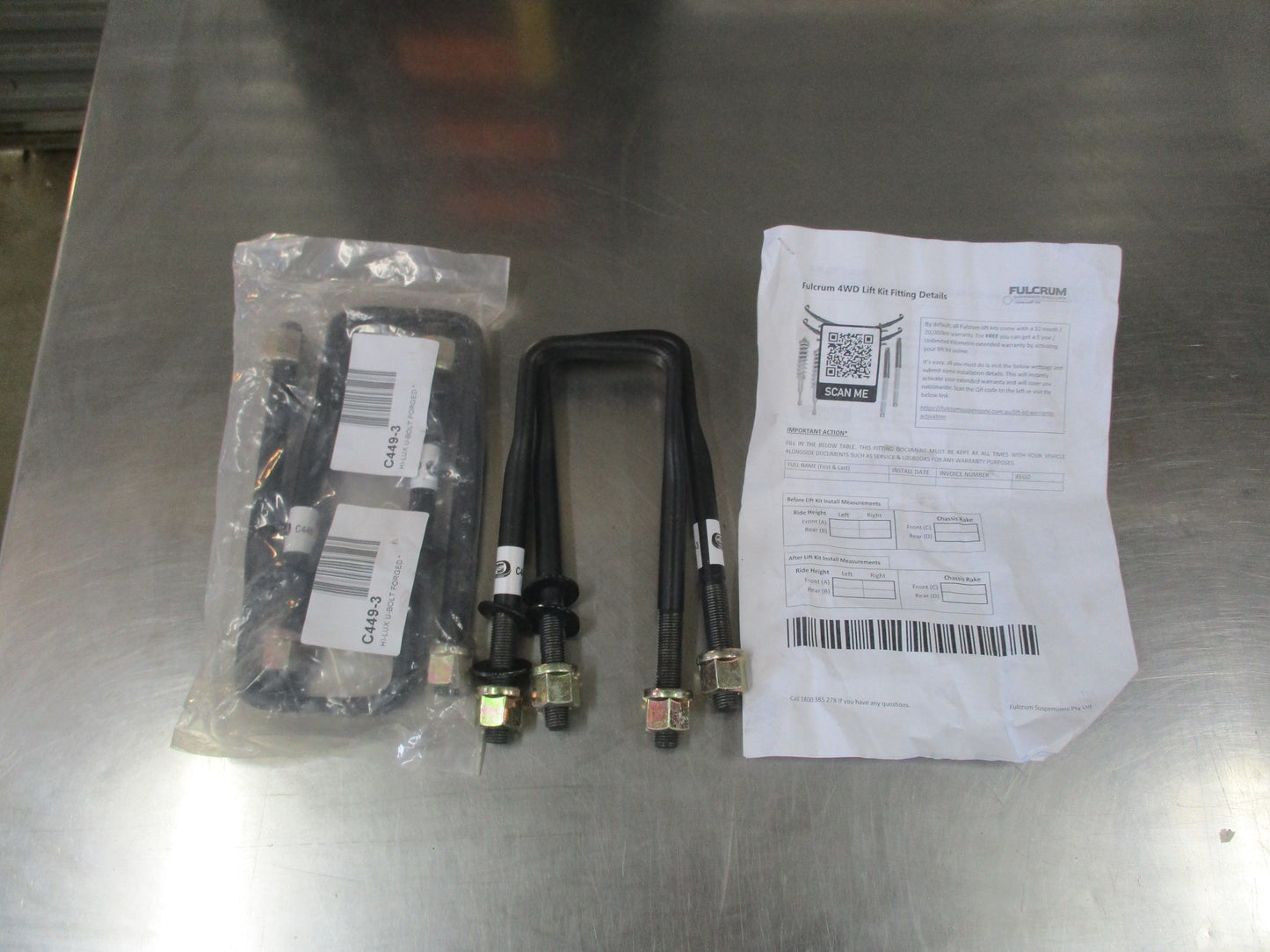 Toyota 4Runner Fulcrum Front Leaf Spring U-Bolts New