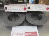RDA Front Disc Rotors Slotted-Dimpled Suits BMW 5-Series New Part