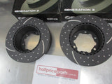 RDA Rear Disc Rotors (Pair) Slotted-Dimpled Suits Mercedes Benz Sprinter/VW Crafter New Part