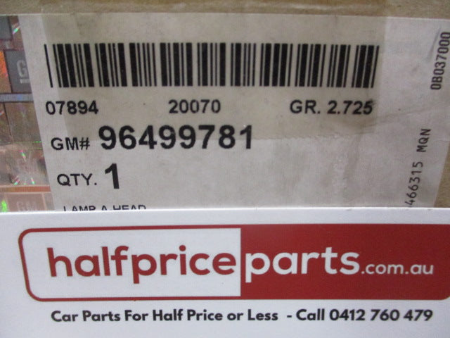Holden TK Barina Genuine Left Hand Front Head Light Assembly New Part