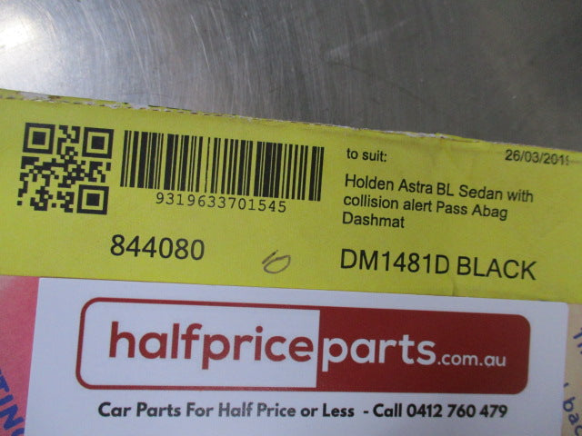 Shevron Dash Mat (Black) Suits Holden Astra BL Sedan - New Part