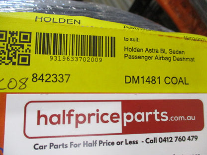 Shevron Dash Mat (Grey) Suits Holden Astra BL Sedan New Part