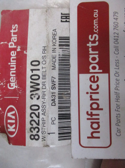 Kia Sportage Genuine Right Hand Rear Door Weather Strip Belt Molding New Part