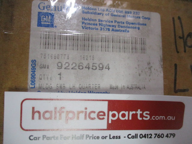Holden VF SS Genuine Left Hand Rear Compartment Panel Trim - New Part
