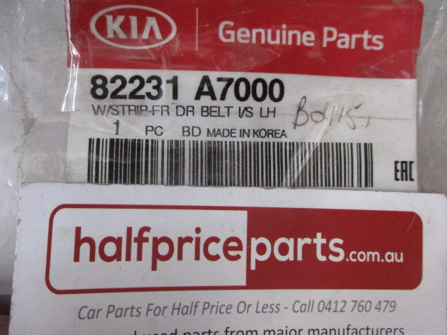Kia Cerato Genuine Left Hand Front Door Inside Weather Strip New Part.