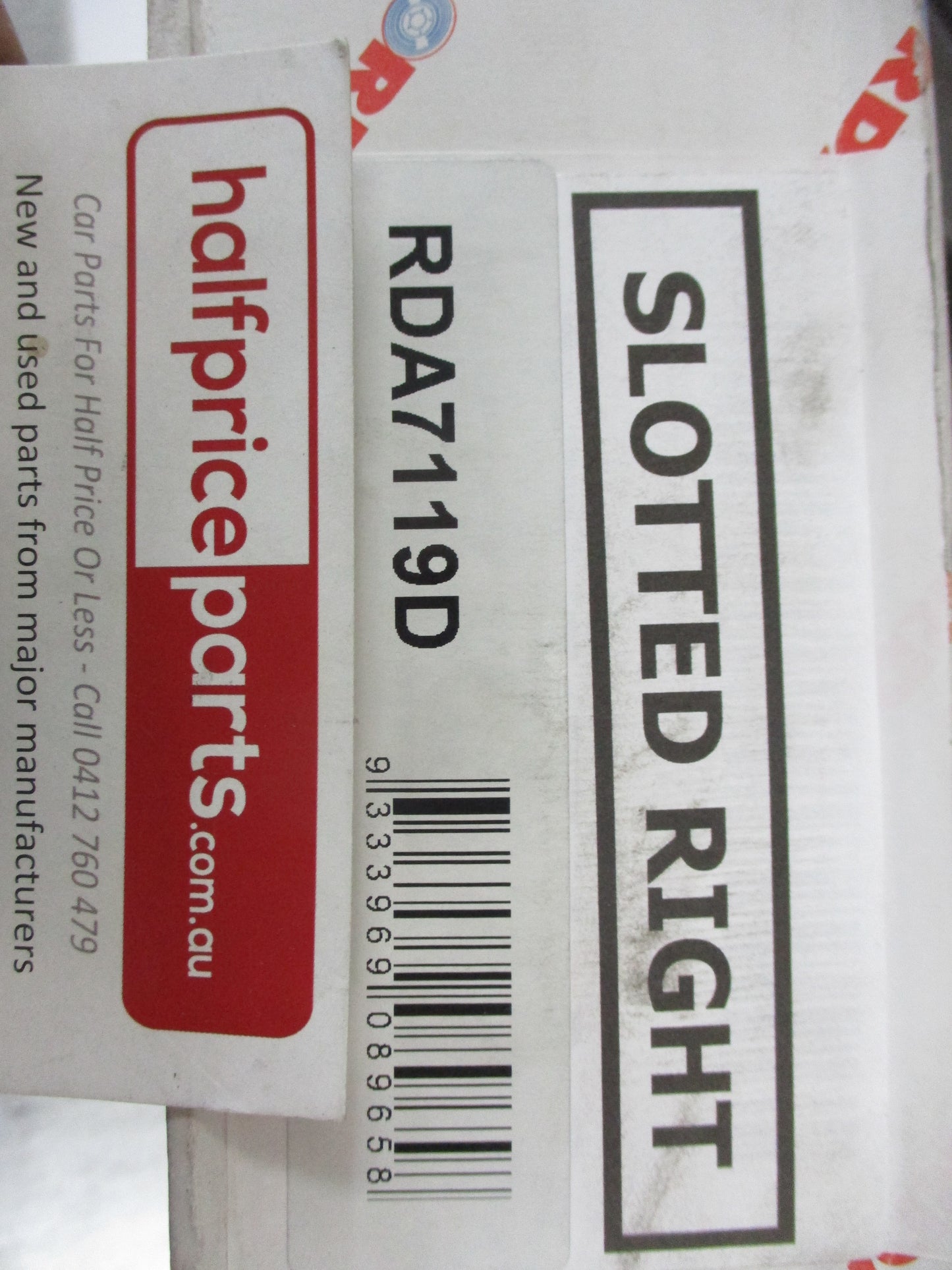 RDA Rear Disc Rotors (Pair) Slotted-Dimpled Suits Renault Clio Sport With ABS New Part