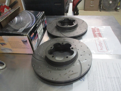 RDA Front Disc Rotors (Pair) Slotted-Dimpled Suits Ford Transit VM New Part