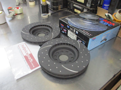 RDA Front Disc Brake Rotors (Pair) Slotted-Dimpled Suits Alfa Romeo 166 New Part