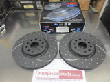 RDA Front Disc Brake Rotors (Pair) Slotted-Dimpled Suits Alfa Romeo 166 New Part