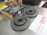 RDA Front Disc Rotors (Pair) Slotted-Dimpled Suits Peugeot 307 SW New Part