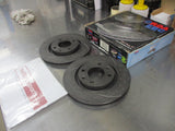 RDA Front Disc Rotors (Pair) Slotted-Dimpled Suits Peugeot 307 SW New Part