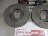 RDA Front Disc Rotors (Pair) Slotted-Dimpled Suits Peugeot 307 SW New Part