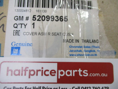 Holden Colorado RG Genuine Right Hand Rear 3/4 Seat Cushion Trim Cover New Part