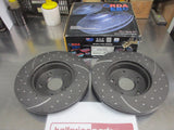 RDA Front Disc Rotors (Pair) Slotted-Dimpled Suits Toyota Tarago/Estima New Part