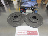 RDA Front Disc Rotors (Pair) Slotted-Dimpled Suits Toyota Tarago/Estima New Part