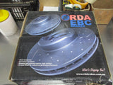 RDA Front Disc Rotors (Pair) Slotted-Dimpled Suits Toyota Tarago/Estima New Part