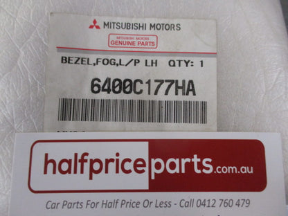 Mitsubishi Triton Genuine Left Hand Front Fog Light Bezel (Factory Silver) New Part.