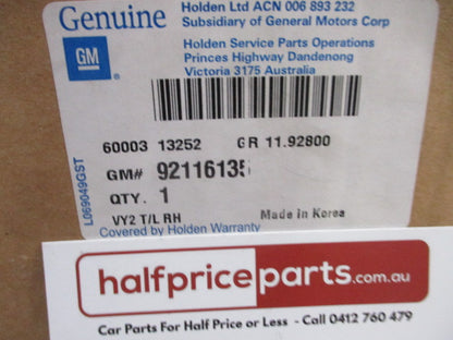 Holden VY Monaro/Calais/Commodore Genuine Right Hand Rear Tail Light New Part