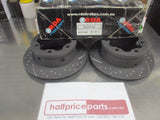 RDA Rear Disc Brake Rotors (Pair) Slotted-Dimpled Suits Mercedes Benz Sprinter/VW LT New Part
